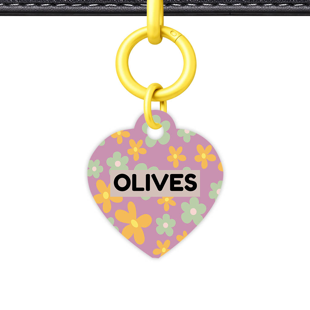 Retro Blooms Classic Pet ID Tag (Dog Tag & Cat Tag)