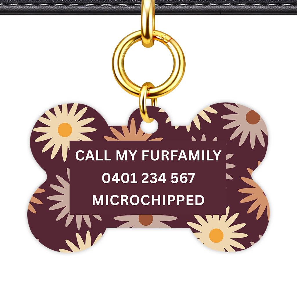 Retro Bloom Classic Pet ID Tag (Dog Tag & Cat Tag)