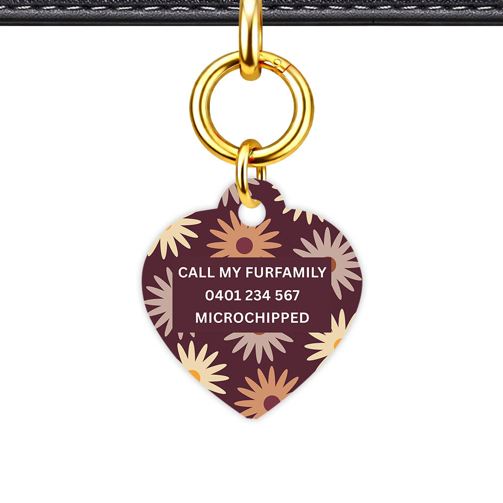 Retro Bloom Classic Pet ID Tag - alternate view