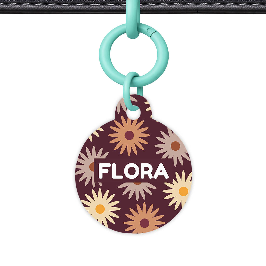Retro Bloom QR Smart Pet Id Tag Tag (Dog Tag & Cat Tag)