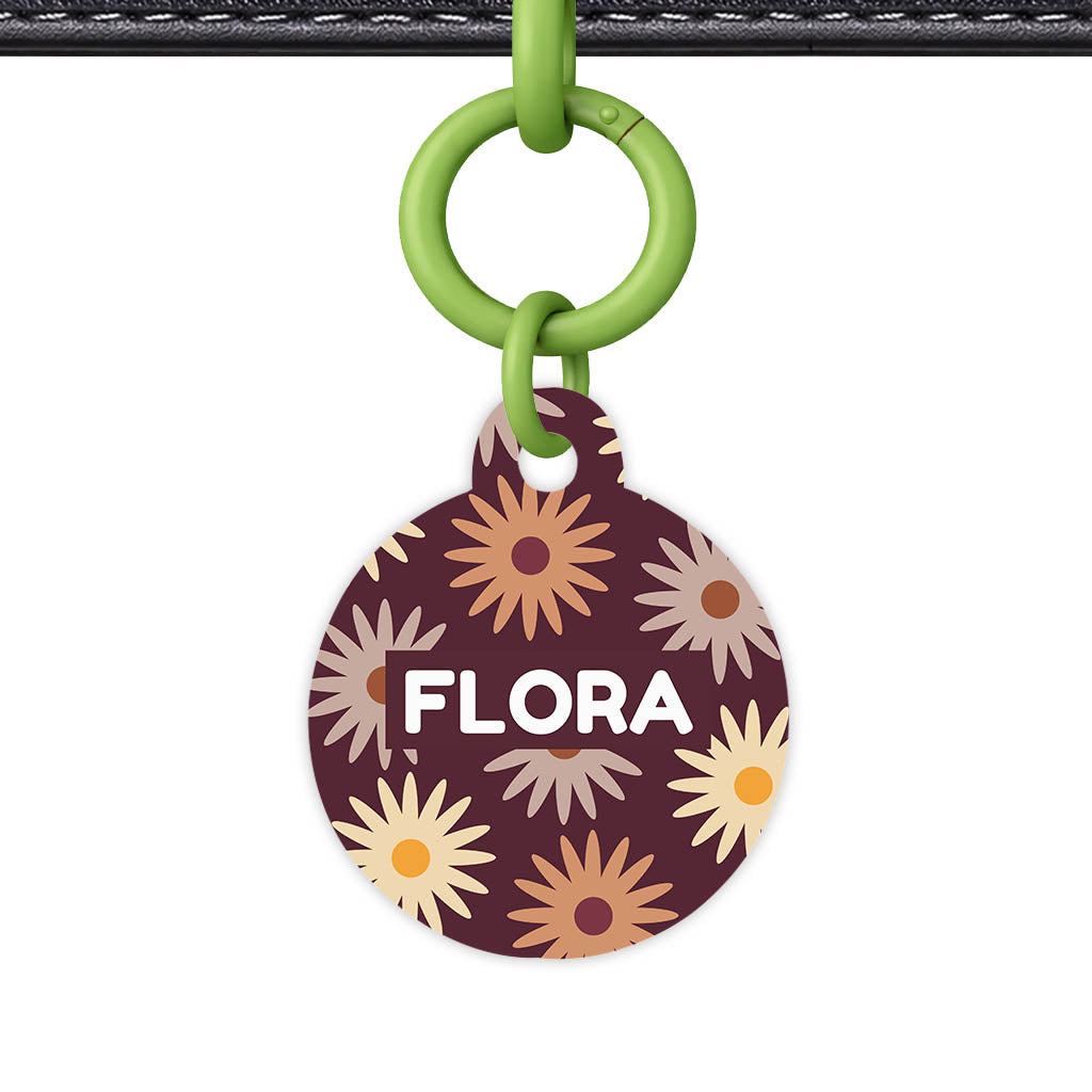 Retro Bloom QR Smart Pet Id Tag Tag (Dog Tag & Cat Tag)