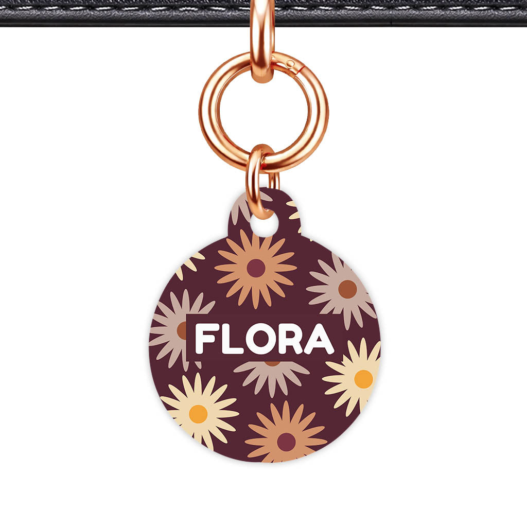 Retro Bloom QR Smart Pet Id Tag Tag (Dog Tag & Cat Tag)