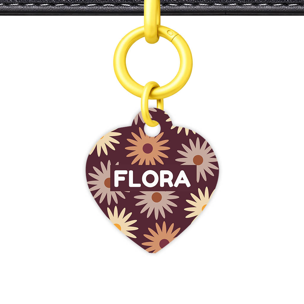 Retro Bloom QR Smart Pet Id Tag Tag (Dog Tag & Cat Tag)
