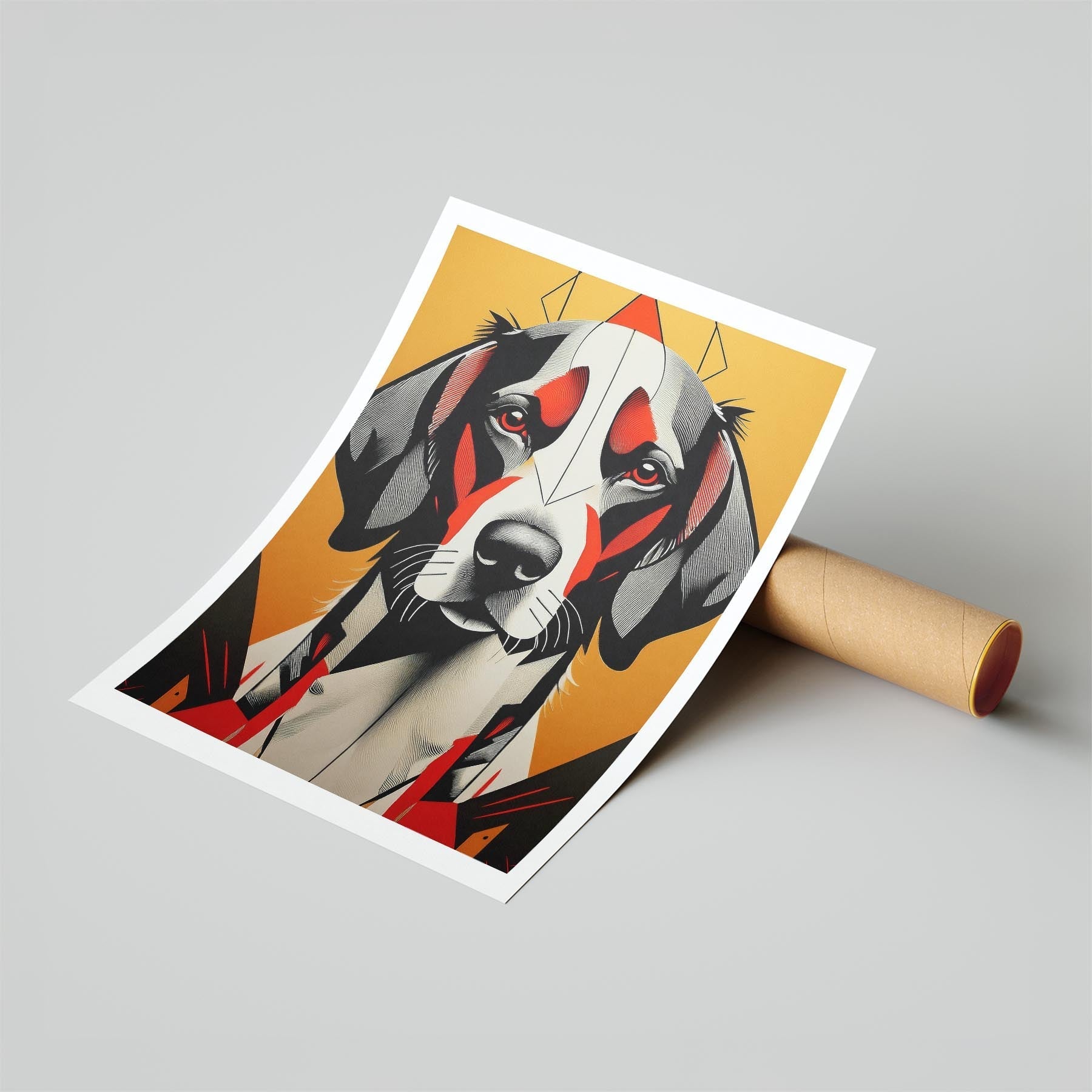 English Setter Geometric Orange Series image 6