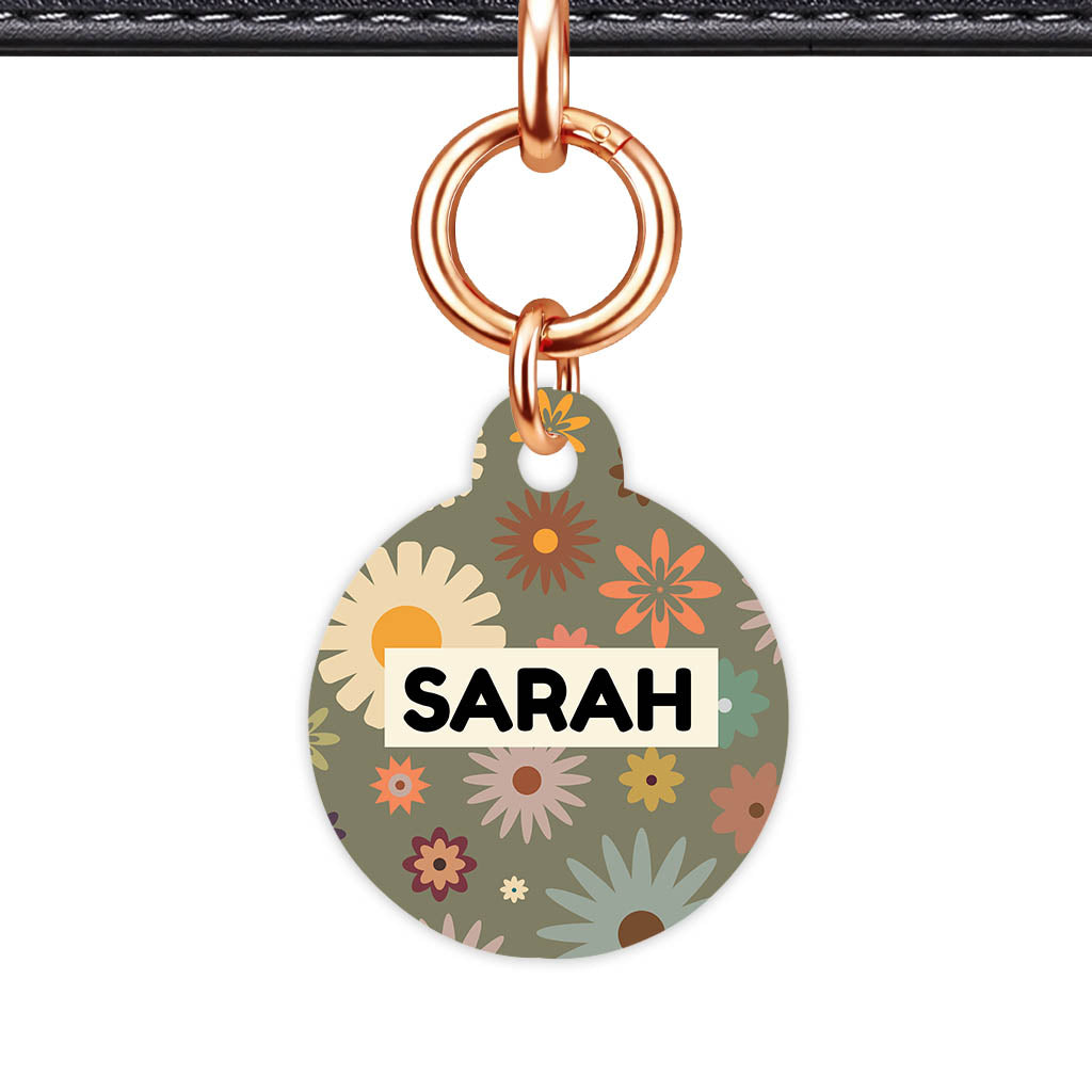 Meadow Bloom QR Smart Pet Id Tag Tag (Dog Tag & Cat Tag)