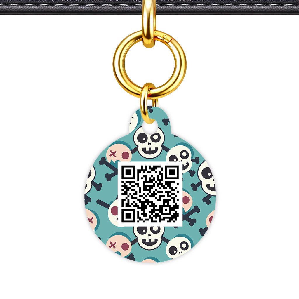 Skull Pop QR Smart Pet Id Tag Tag (Dog Tag & Cat Tag)