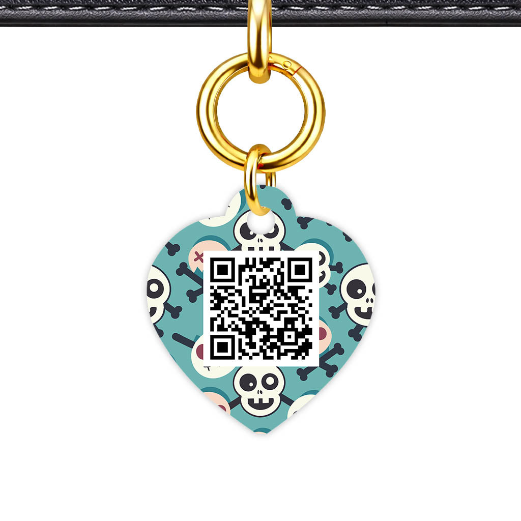 Skull Pop QR Smart Pet Id Tag Tag (Dog Tag & Cat Tag)