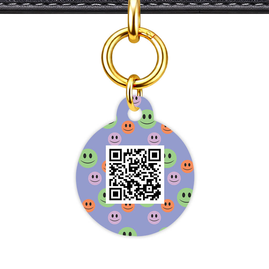 Happy Dots QR Smart Pet Id Tag Tag (Dog Tag & Cat Tag)