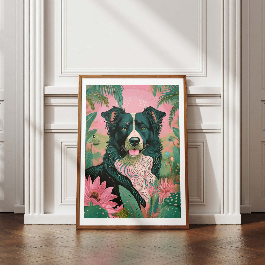 Border Collie Flowery Dog image 4