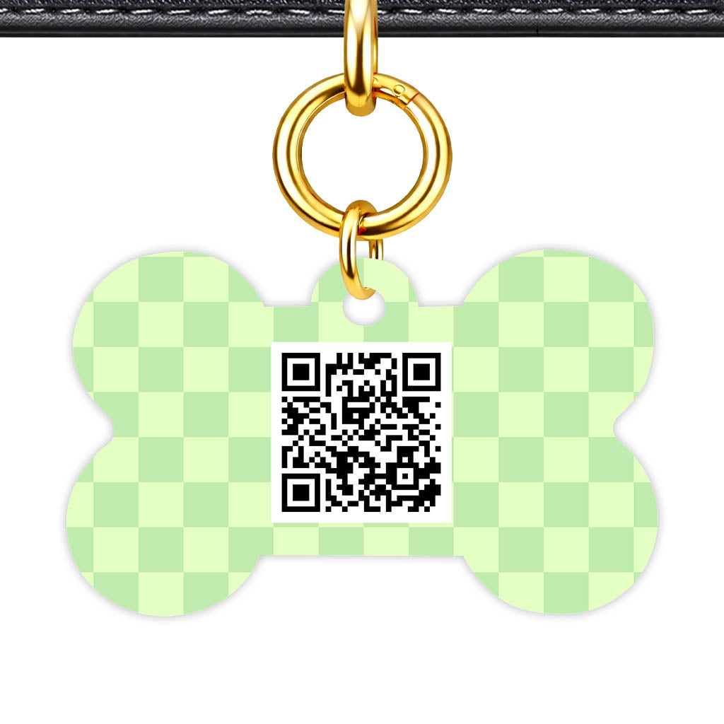 Mint Check QR Smart Pet Id Tag Tag (Dog Tag & Cat Tag)