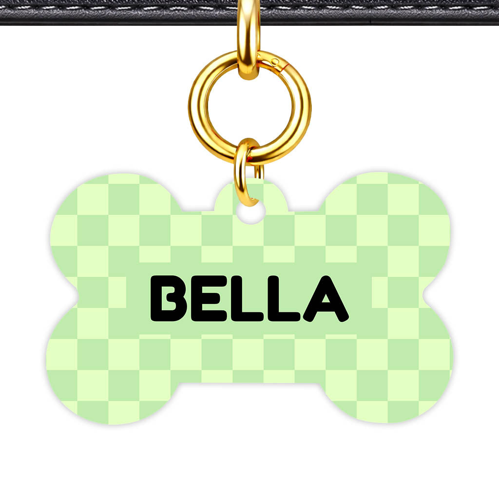 Mint Check Classic Pet ID Tag (Dog Tag & Cat Tag)