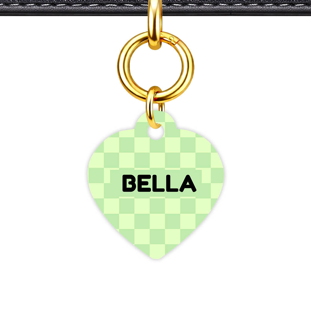 Mint Check Classic Pet ID Tag | Dogsy & Co