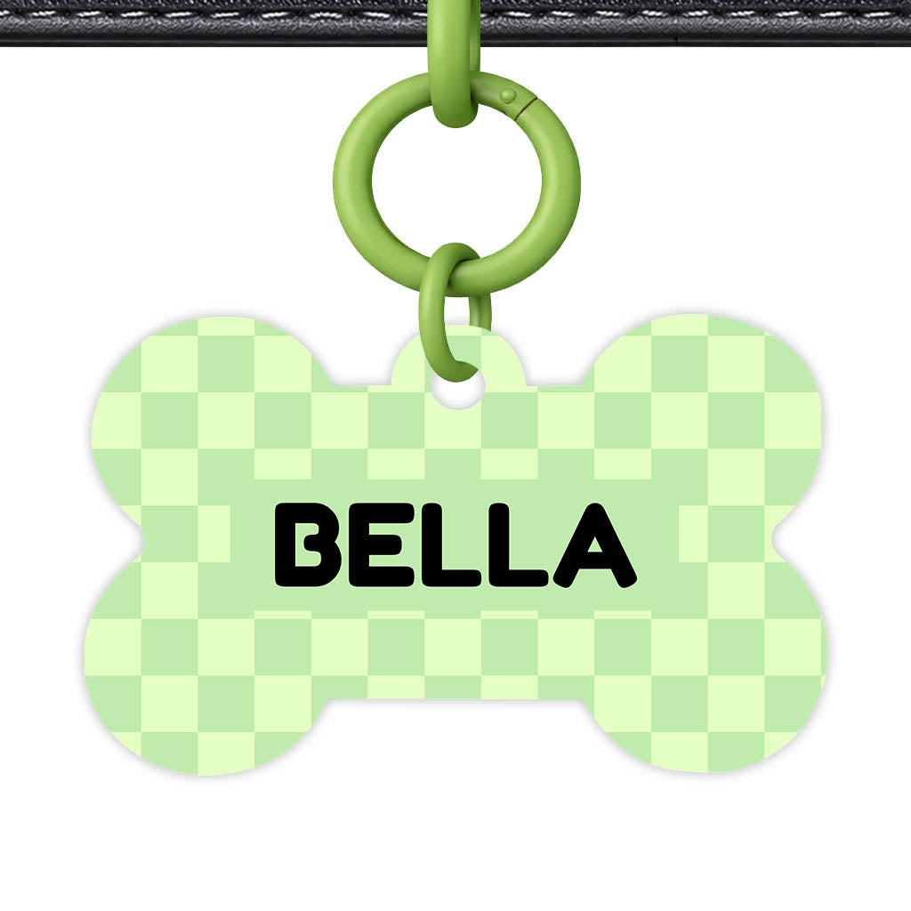 Mint Check Classic Pet ID Tag (Dog Tag & Cat Tag)