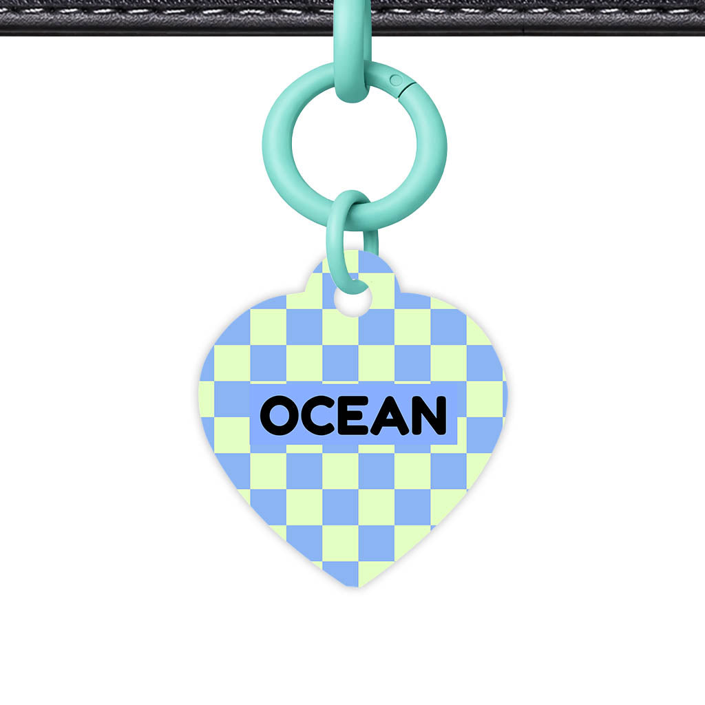 Blue Check Classic Pet ID Tag (Dog Tag & Cat Tag)