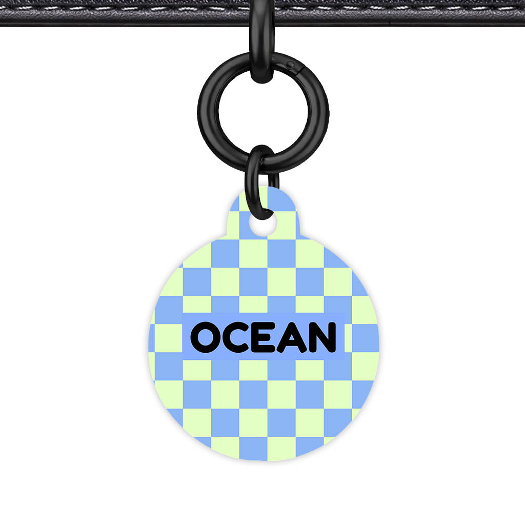 Blue Check Classic Pet ID Tag (Dog Tag & Cat Tag)