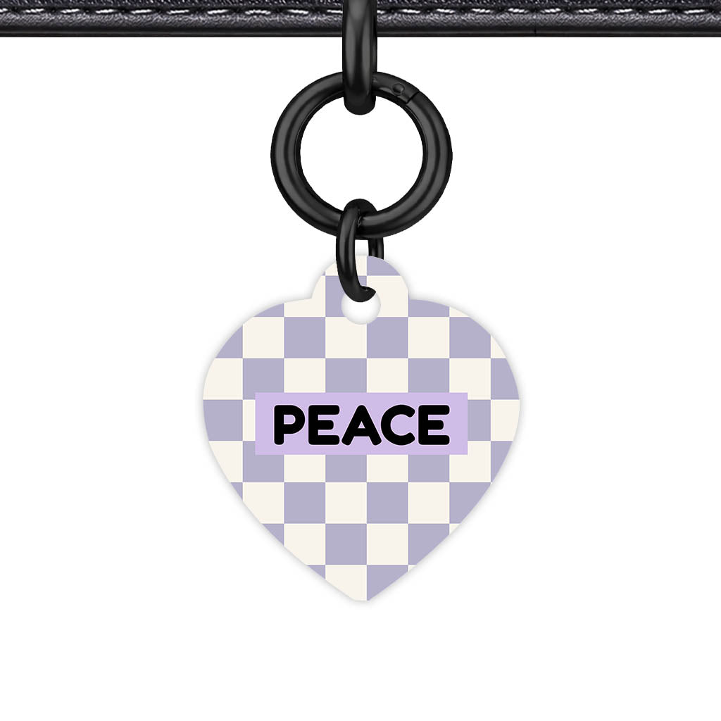 Lavender Check Classic Pet ID Tag (Dog Tag & Cat Tag)