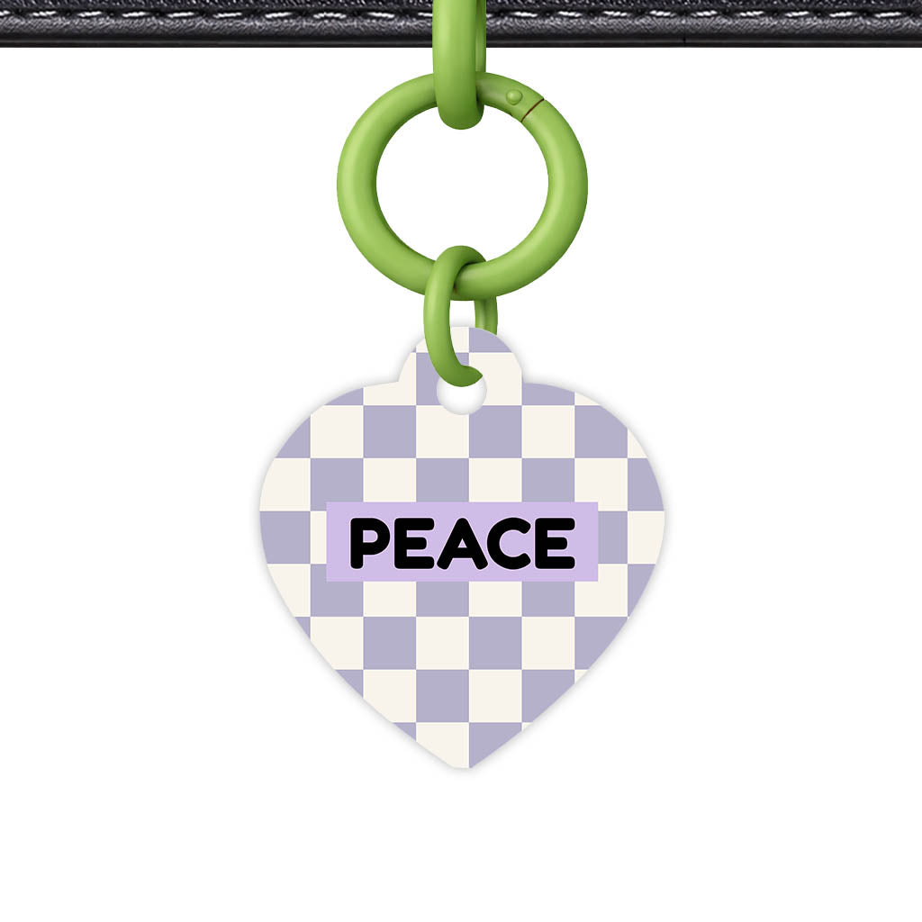 Lavender Check Classic Pet ID Tag (Dog Tag & Cat Tag)