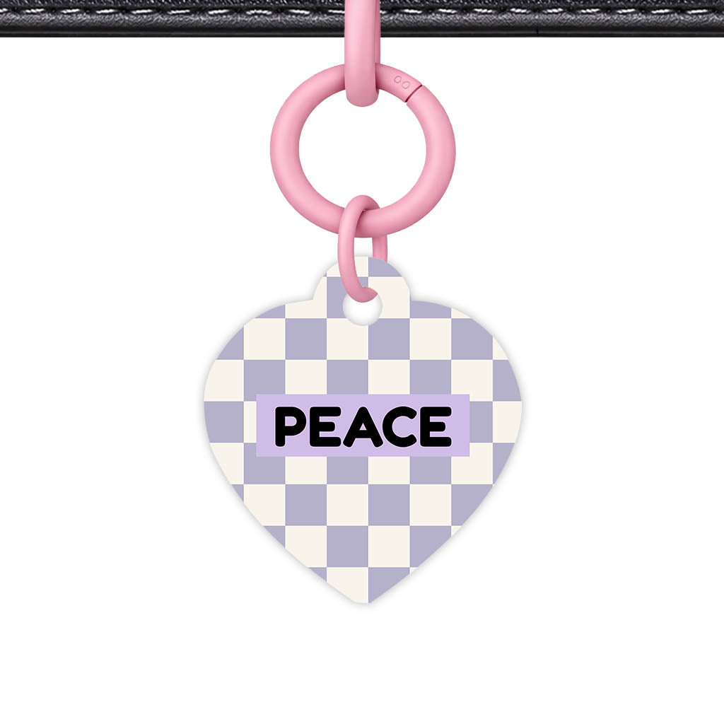 Lavender Check Classic Pet ID Tag (Dog Tag & Cat Tag)