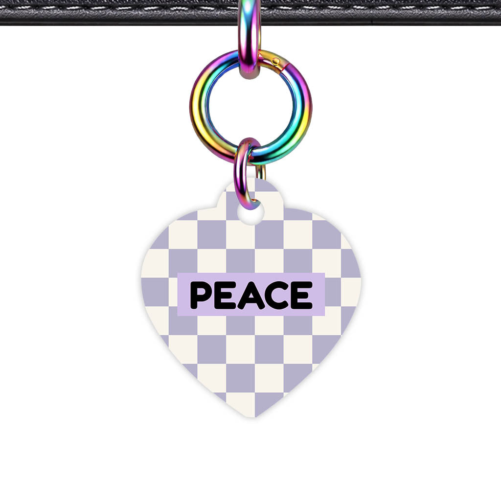 Lavender Check Classic Pet ID Tag (Dog Tag & Cat Tag)