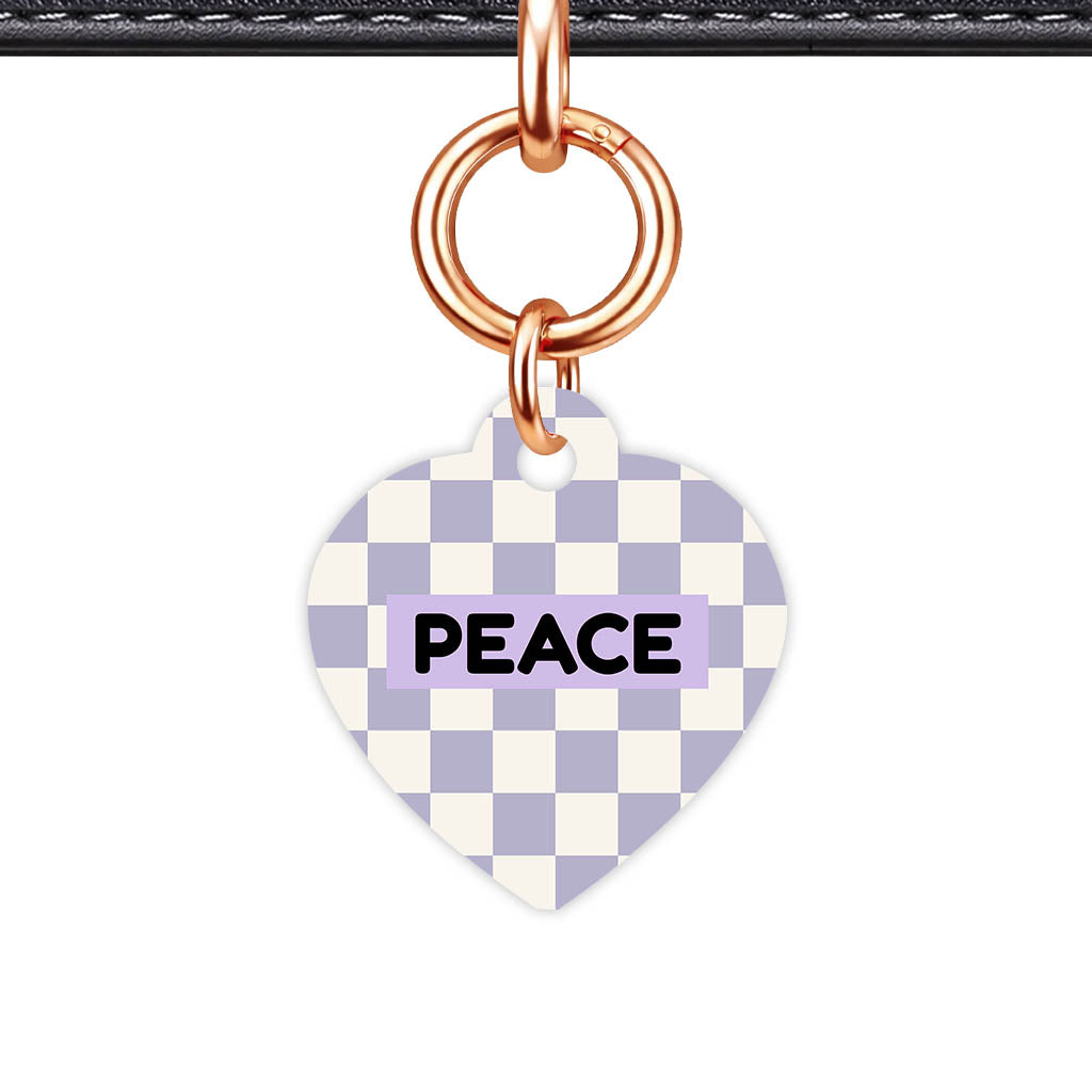 Lavender Check Classic Pet ID Tag (Dog Tag & Cat Tag)