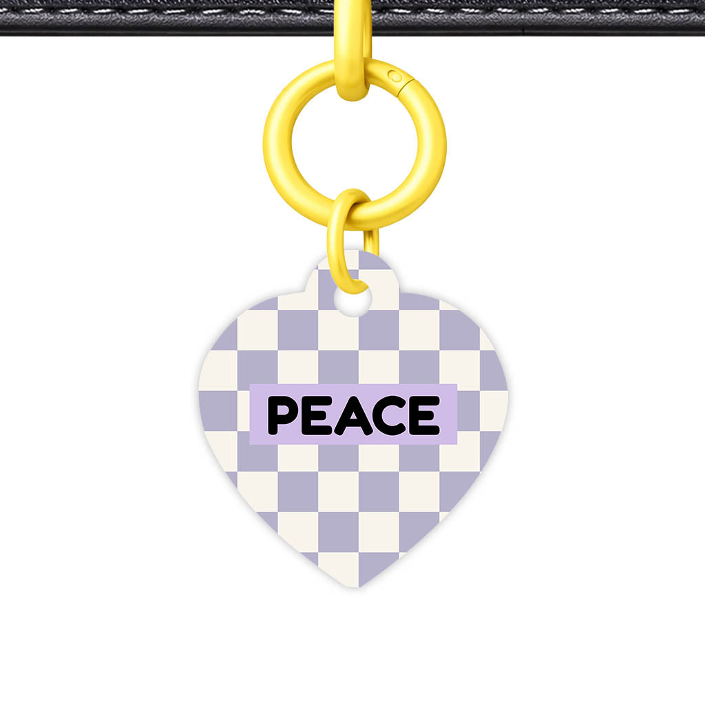 Lavender Check Classic Pet ID Tag (Dog Tag & Cat Tag)