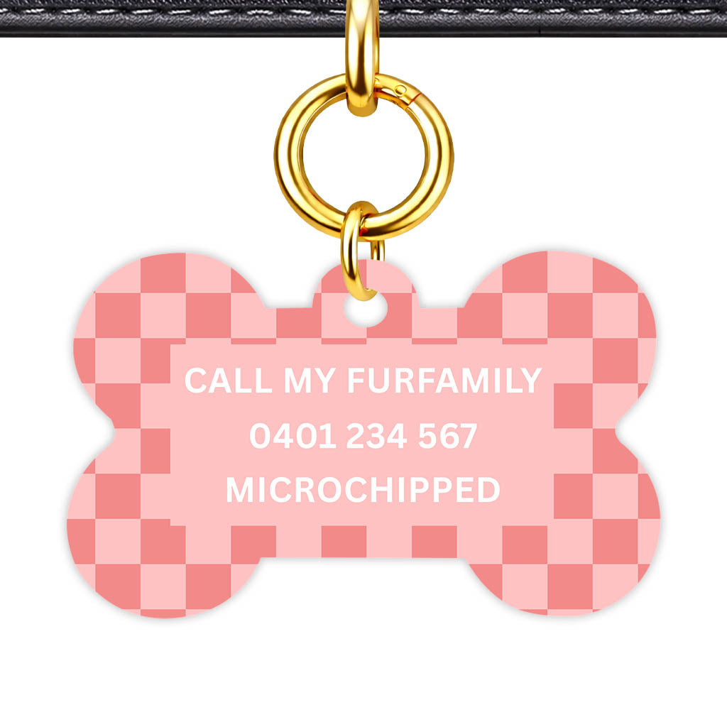 Blush Check Classic Pet ID Tag (Dog Tag & Cat Tag)