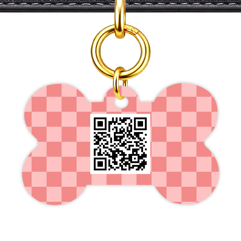 Blush Check QR Smart Pet Id Tag Tag (Dog Tag & Cat Tag)
