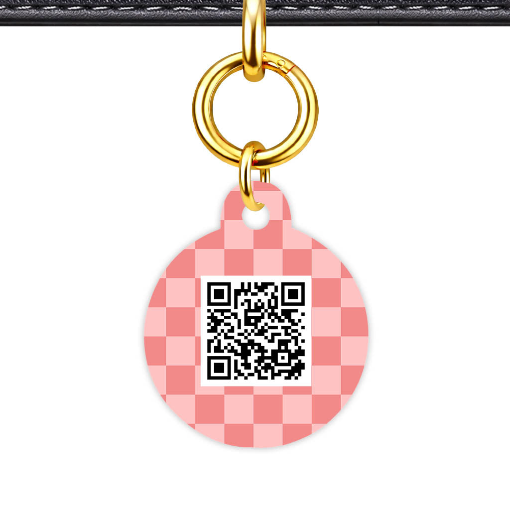 Blush Check QR Smart Pet Id Tag Tag (Dog Tag & Cat Tag)