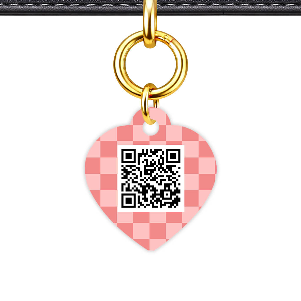 Blush Check QR Smart Pet Id Tag Tag (Dog Tag & Cat Tag)