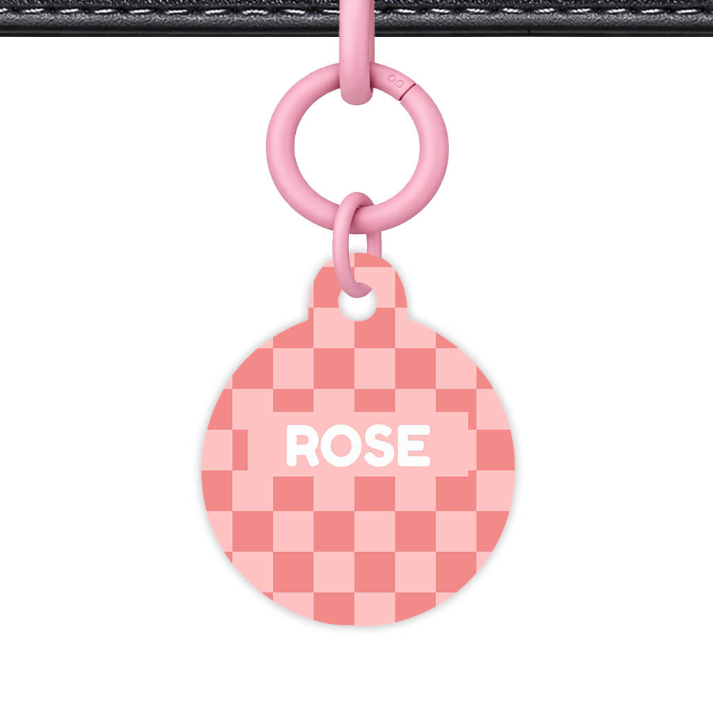 Blush Check QR Smart Pet Id Tag Tag (Dog Tag & Cat Tag)