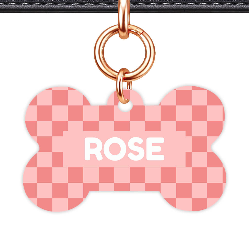 Blush Check QR Smart Pet Id Tag Tag (Dog Tag & Cat Tag)