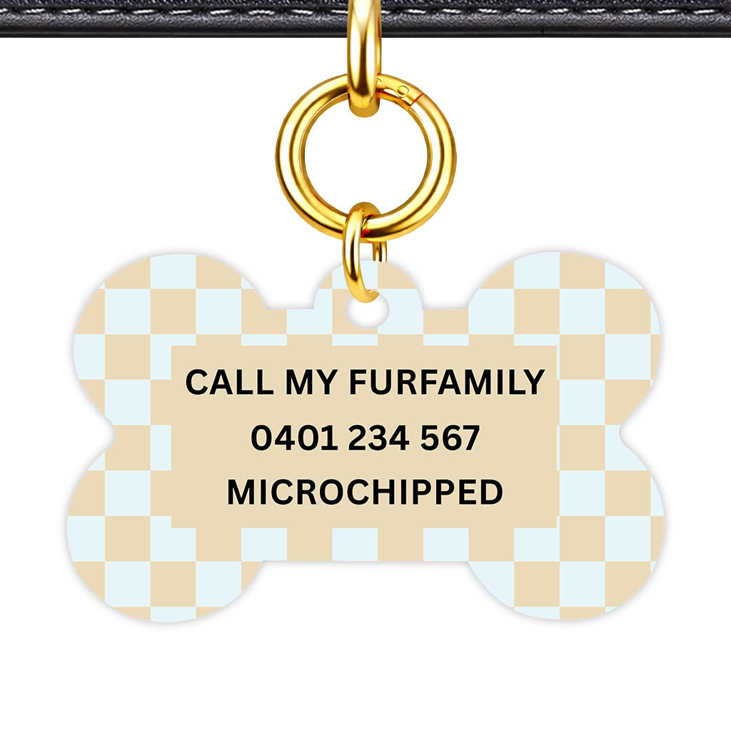 Biscuit Check Classic Pet ID Tag (Dog Tag & Cat Tag)