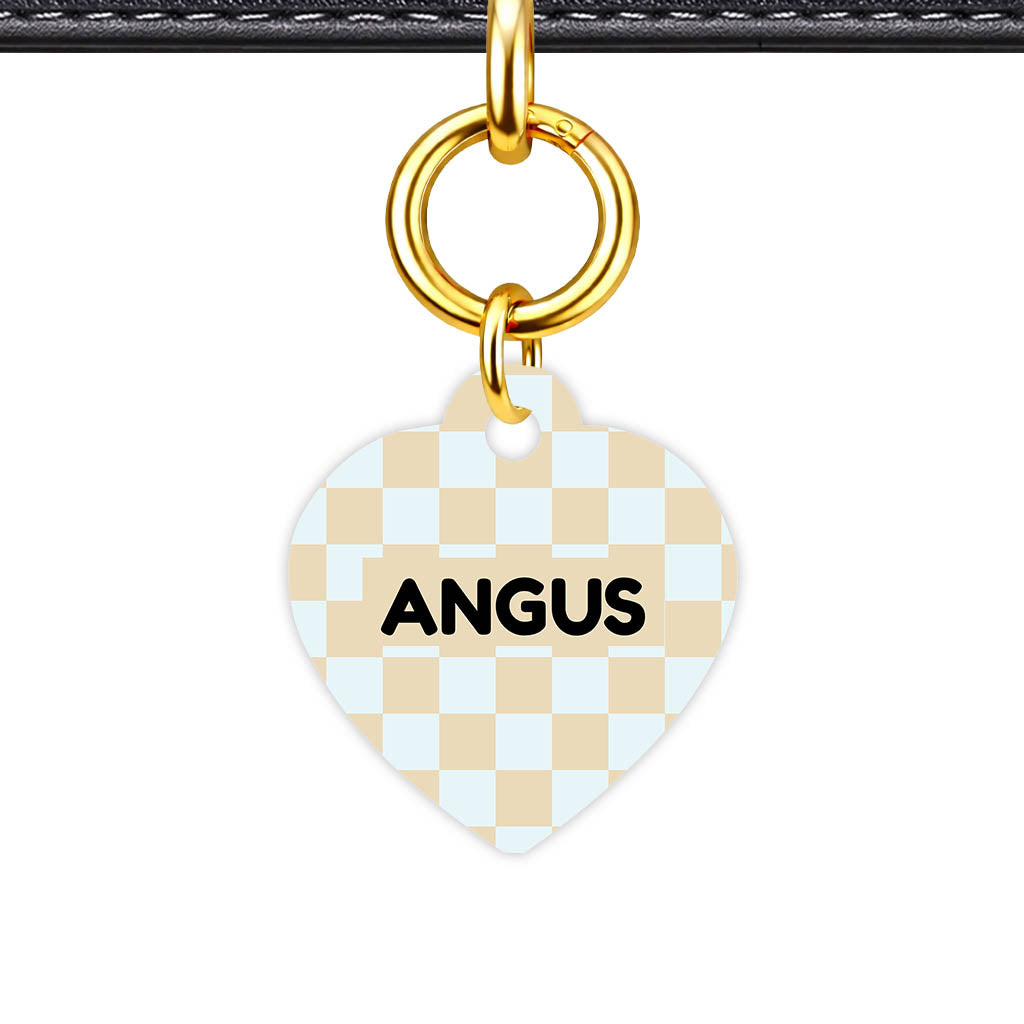 Patterns Dog Tag Gold Classic Vol 1 | 5 Designs | Heart Bone Circle | Pet ID Tag - Classic Id Unique Biscuit Check Classic Pet Id Dog Tag And Cat Tag Pattern 0067