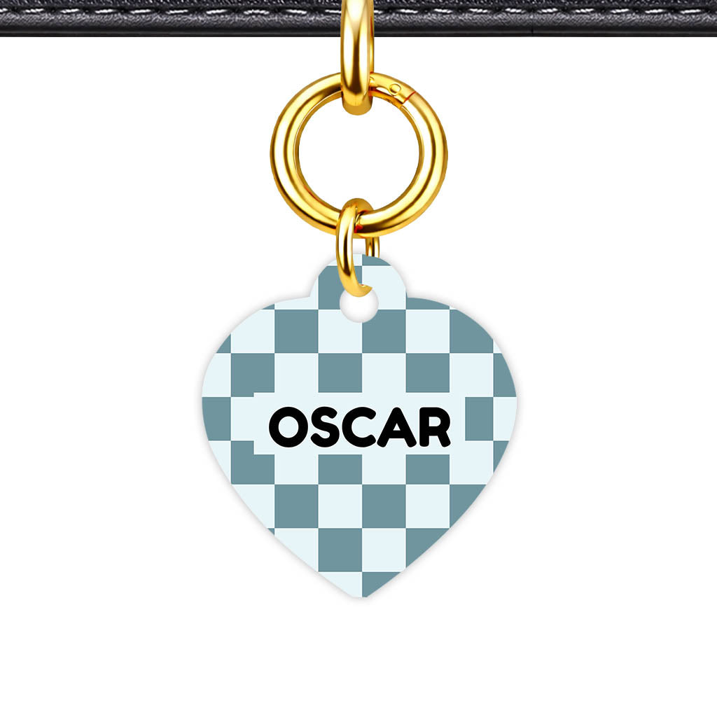 Patterns Dog Tag Gold Classic Vol 4 | 5 Designs | Heart Bone Circle | Pet ID Tag - Classic Id Unique Ocean Check Classic Pet Id Dog Tag And Cat Tag Pattern 0068