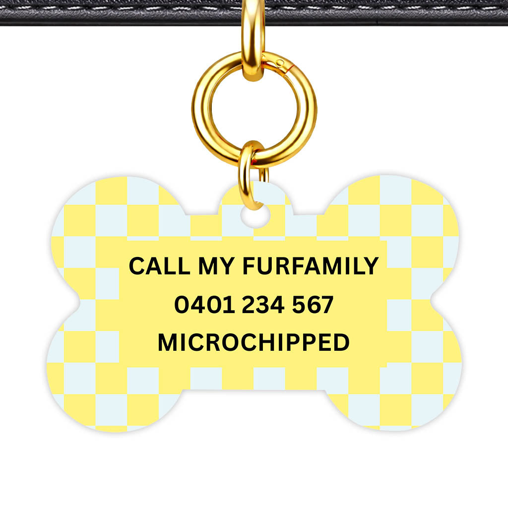 Sunny Check Classic Pet ID Tag (Dog Tag & Cat Tag)
