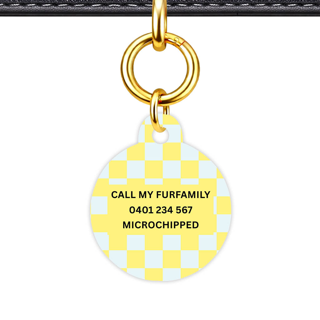 Sunny Check Classic Pet ID Tag (Dog Tag & Cat Tag)