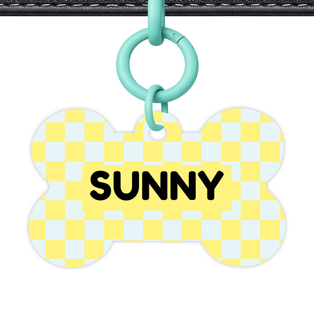 Sunny Check QR Smart Pet Id Tag Tag (Dog Tag & Cat Tag)