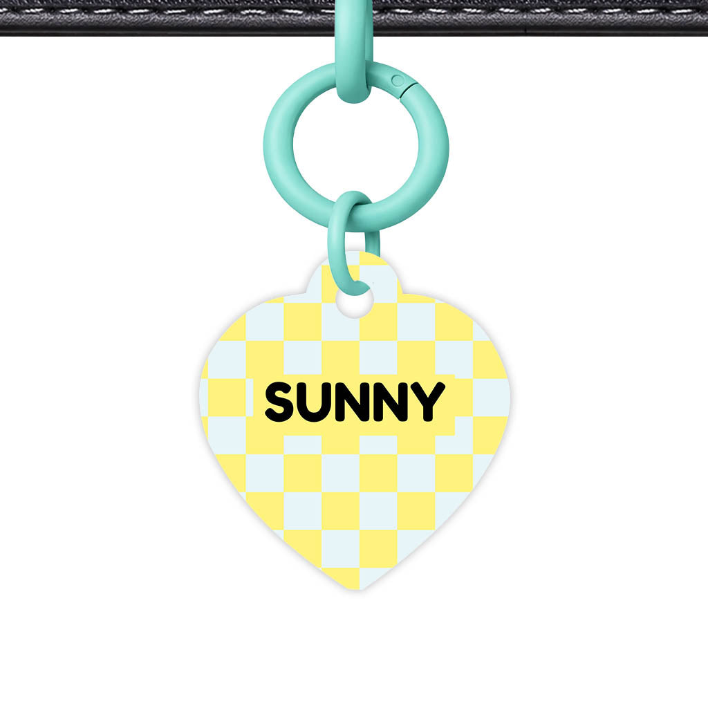 Sunny Check QR Smart Pet Id Tag Tag (Dog Tag & Cat Tag)