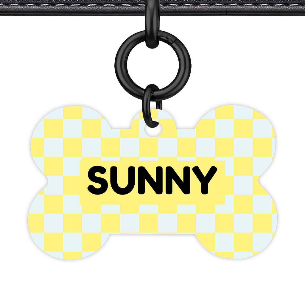 Sunny Check QR Smart Pet Id Tag Tag (Dog Tag & Cat Tag)