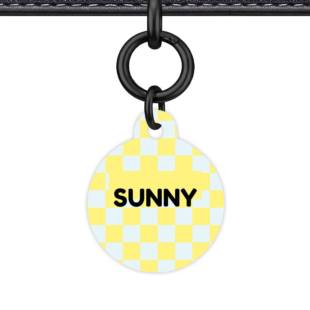 Sunny Check QR Smart Pet Id Tag Tag (Dog Tag & Cat Tag)