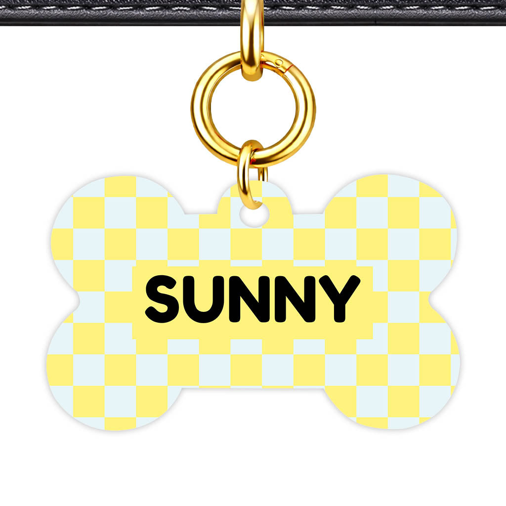 Sunny Check Classic Pet ID Tag (Dog Tag & Cat Tag)