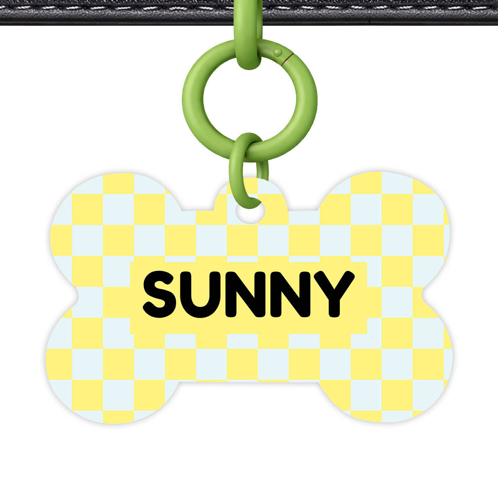 Sunny Check QR Smart Pet Id Tag Tag (Dog Tag & Cat Tag)