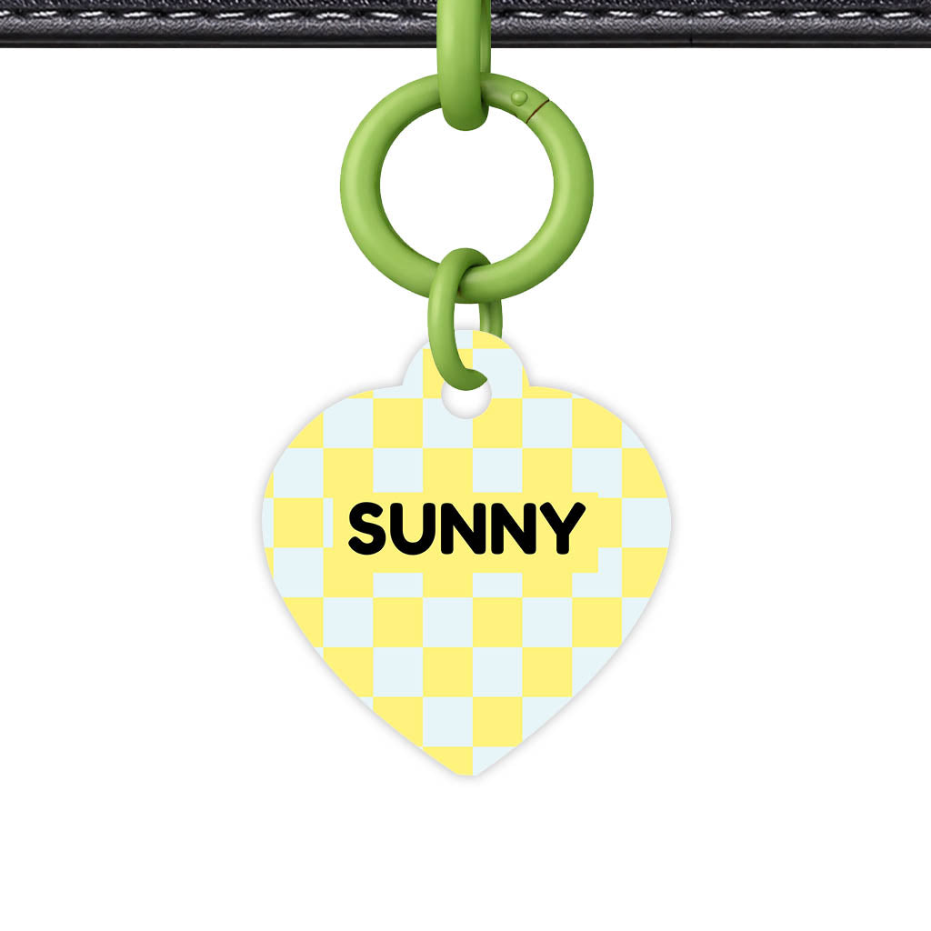 Sunny Check QR Smart Pet Id Tag Tag (Dog Tag & Cat Tag)