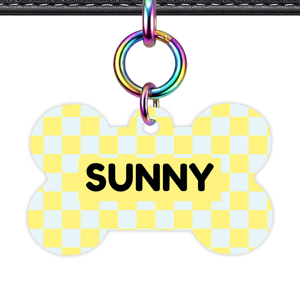 Sunny Check Classic Pet ID Tag (Dog Tag & Cat Tag)