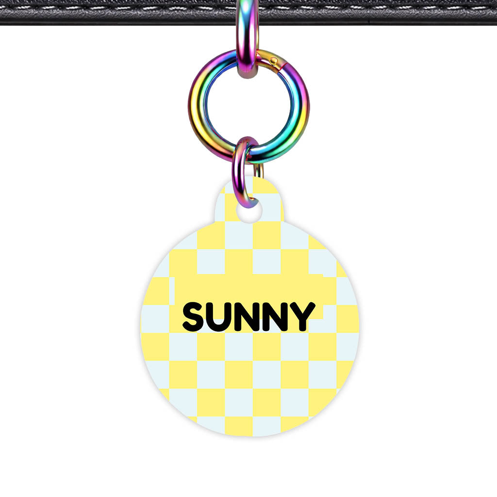 Sunny Check QR Smart Pet Id Tag Tag (Dog Tag & Cat Tag)