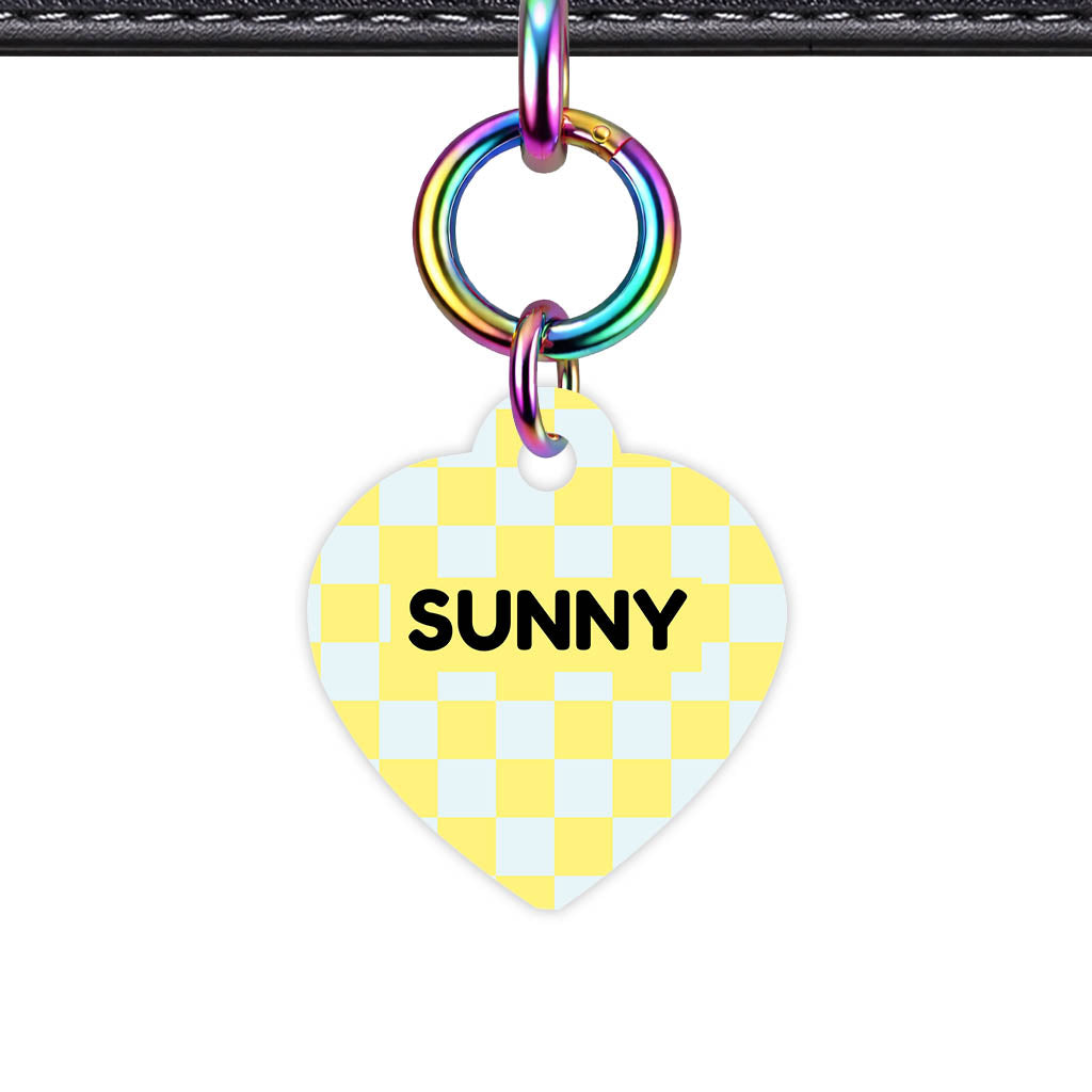 Sunny Check QR Smart Pet Id Tag Tag (Dog Tag & Cat Tag)