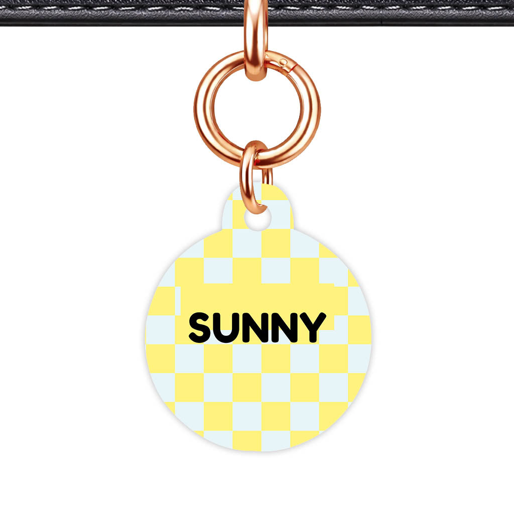 Sunny Check QR Smart Pet Id Tag Tag (Dog Tag & Cat Tag)