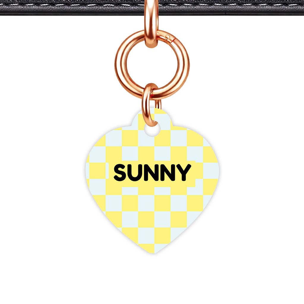 Sunny Check QR Smart Pet Id Tag Tag (Dog Tag & Cat Tag)