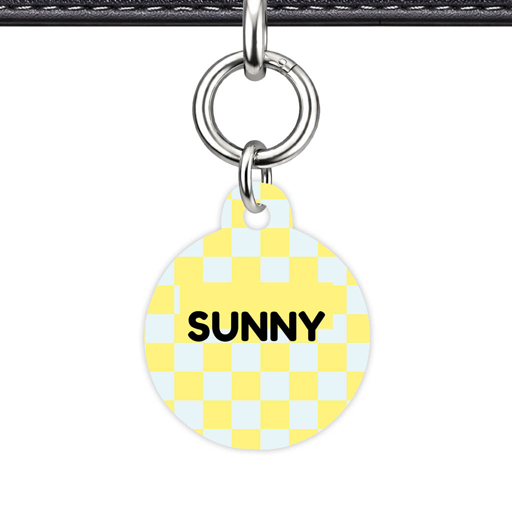 Sunny Check QR Smart Pet Id Tag Tag (Dog Tag & Cat Tag)