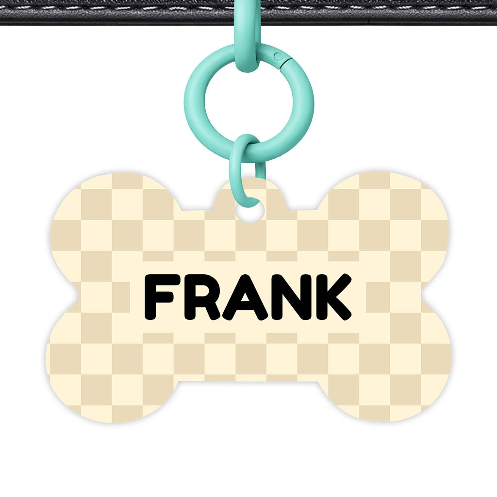 Cream Check Classic Pet ID Tag (Dog Tag & Cat Tag)